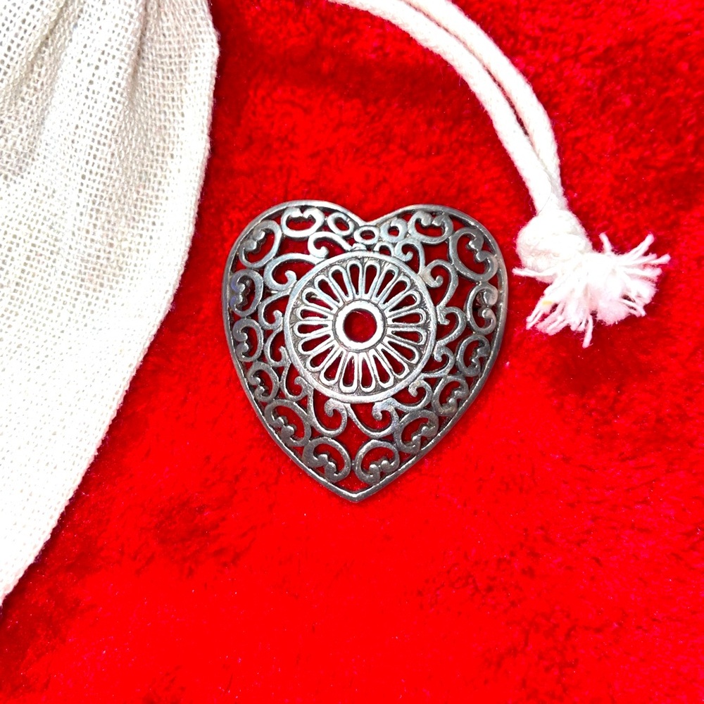 Sterling silver Heart brooch
